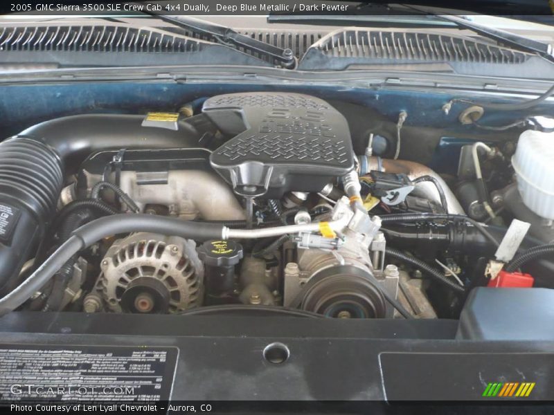 Deep Blue Metallic / Dark Pewter 2005 GMC Sierra 3500 SLE Crew Cab 4x4 Dually