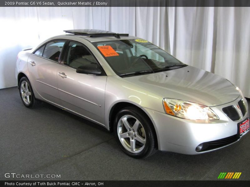 Quicksilver Metallic / Ebony 2009 Pontiac G6 V6 Sedan