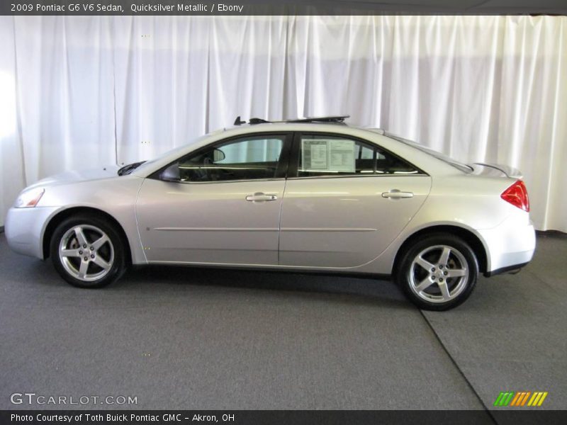 Quicksilver Metallic / Ebony 2009 Pontiac G6 V6 Sedan