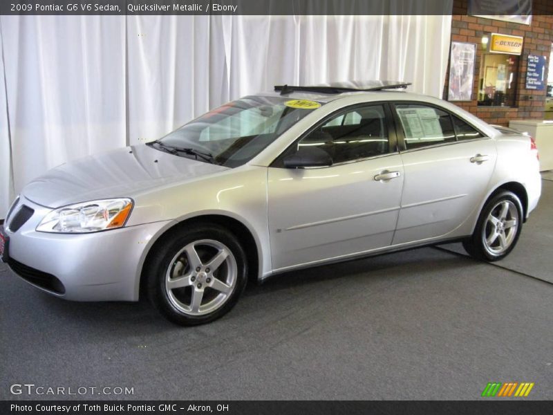 Quicksilver Metallic / Ebony 2009 Pontiac G6 V6 Sedan