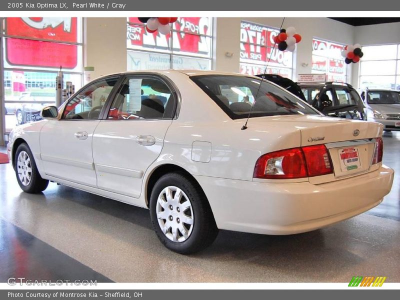 Pearl White / Gray 2005 Kia Optima LX