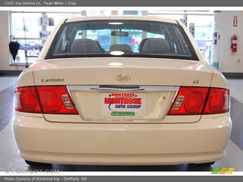 Pearl White / Gray 2005 Kia Optima LX