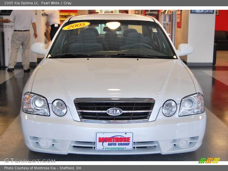 Pearl White / Gray 2005 Kia Optima LX