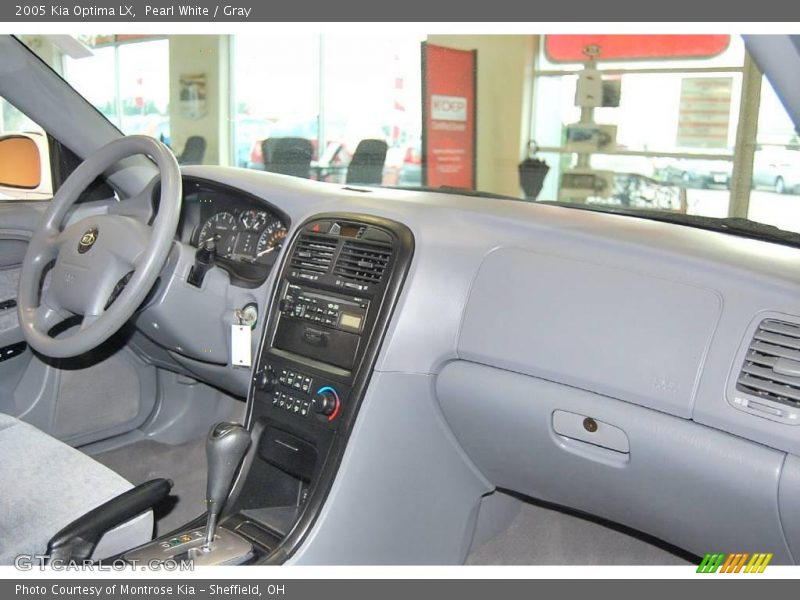 Pearl White / Gray 2005 Kia Optima LX