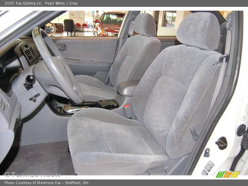 Pearl White / Gray 2005 Kia Optima LX