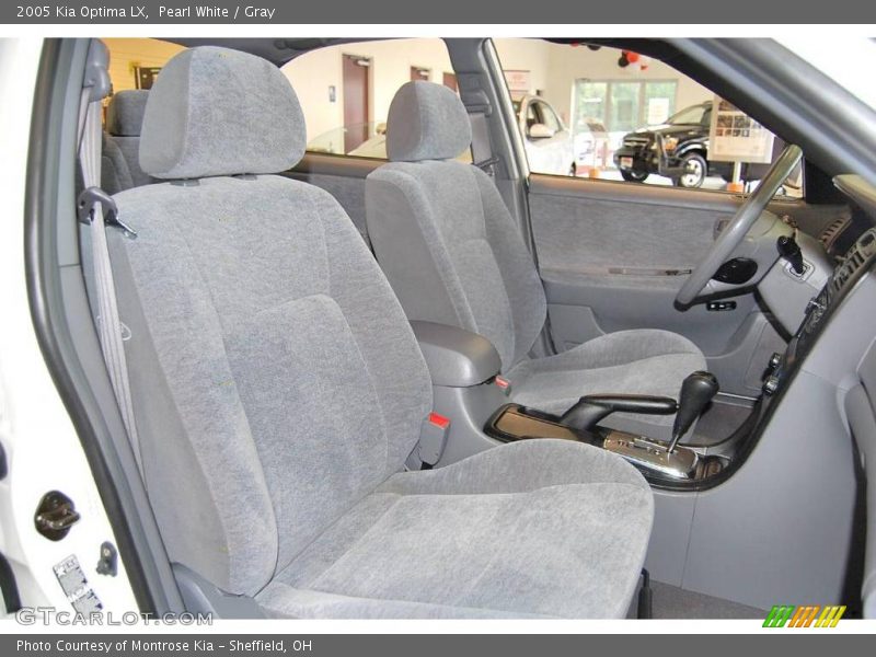 Pearl White / Gray 2005 Kia Optima LX