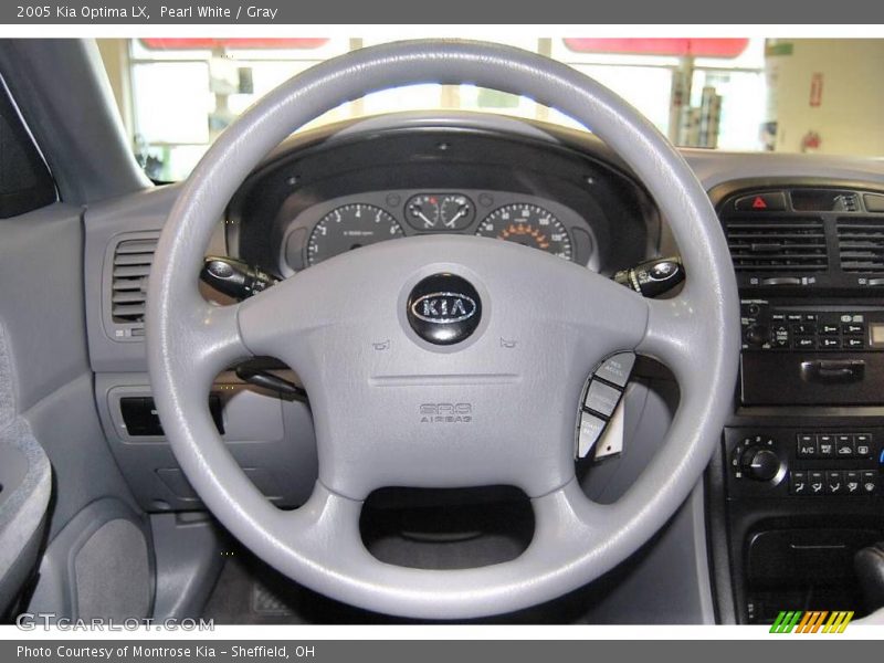 Pearl White / Gray 2005 Kia Optima LX