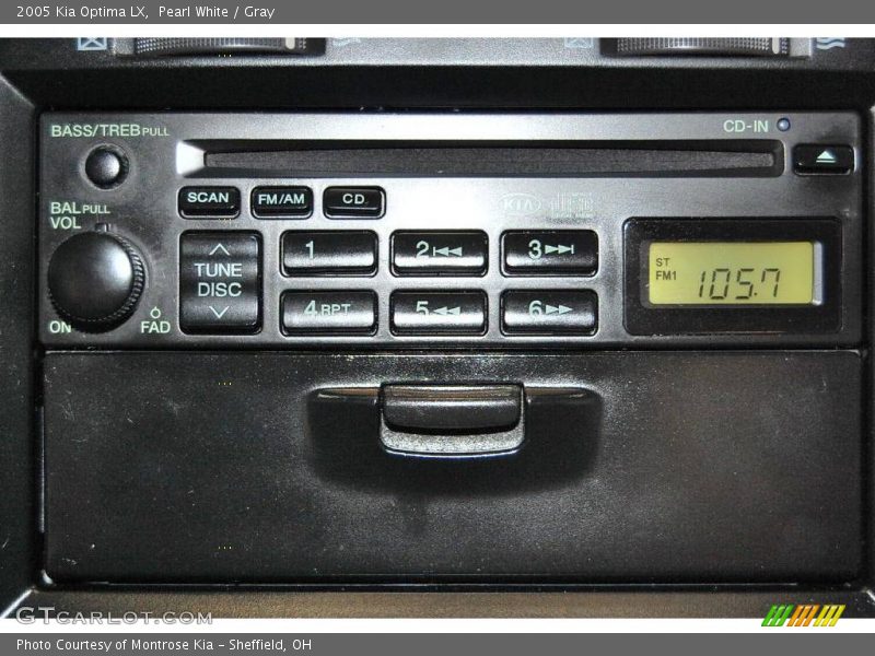 Pearl White / Gray 2005 Kia Optima LX