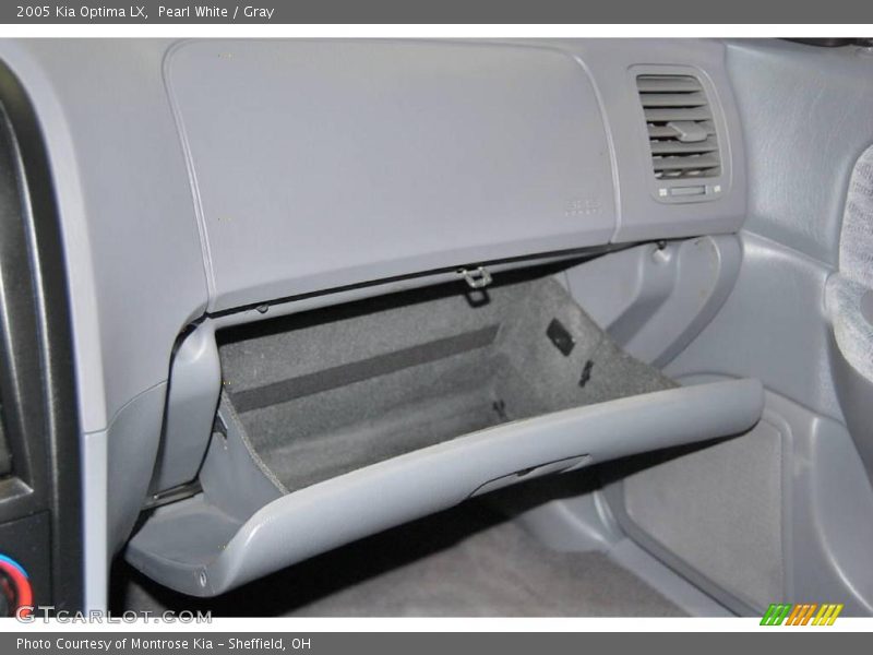 Pearl White / Gray 2005 Kia Optima LX