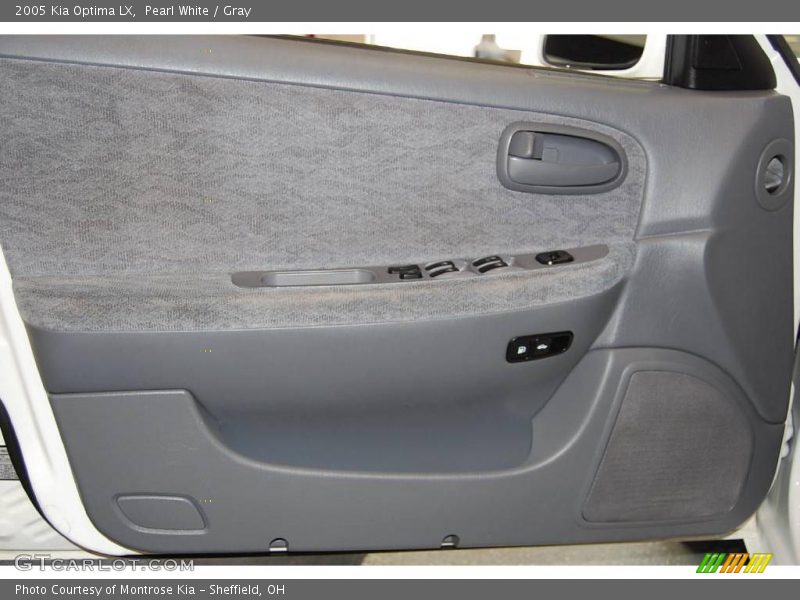 Pearl White / Gray 2005 Kia Optima LX