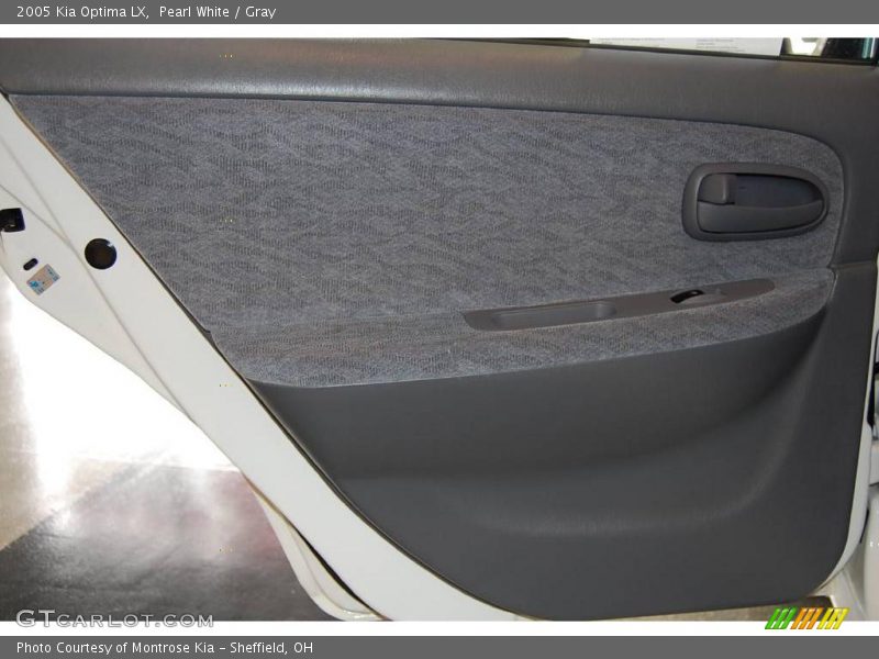 Pearl White / Gray 2005 Kia Optima LX