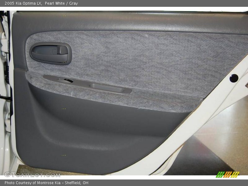 Pearl White / Gray 2005 Kia Optima LX