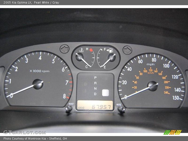 Pearl White / Gray 2005 Kia Optima LX