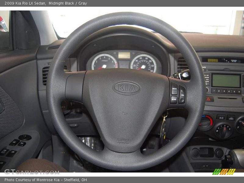 Midnight Black / Gray 2009 Kia Rio LX Sedan