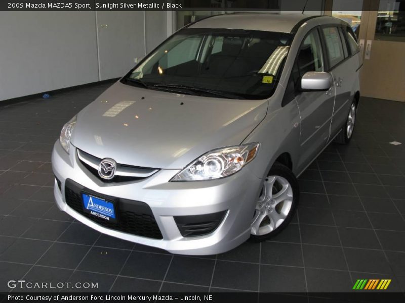 Sunlight Silver Metallic / Black 2009 Mazda MAZDA5 Sport