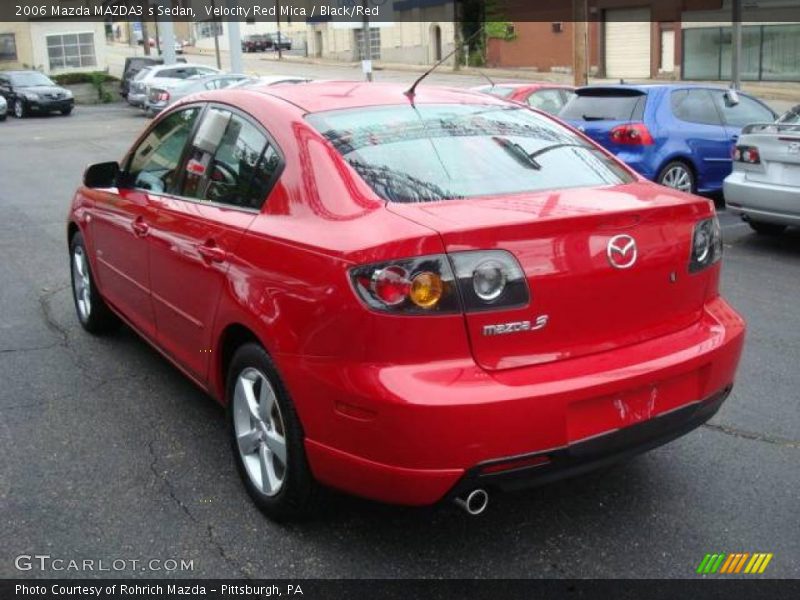 Velocity Red Mica / Black/Red 2006 Mazda MAZDA3 s Sedan