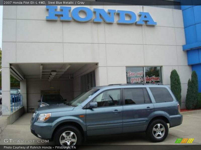 Steel Blue Metallic / Gray 2007 Honda Pilot EX-L 4WD