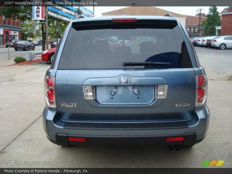 Steel Blue Metallic / Gray 2007 Honda Pilot EX-L 4WD