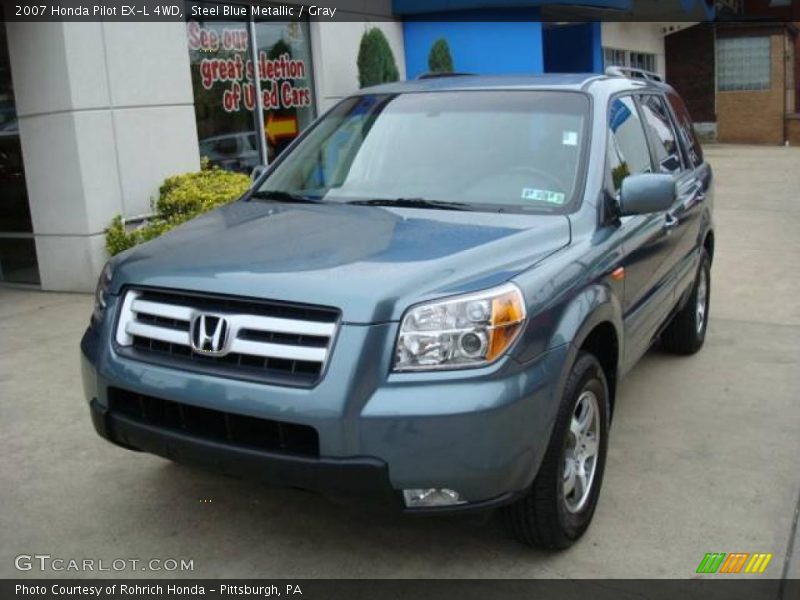Steel Blue Metallic / Gray 2007 Honda Pilot EX-L 4WD