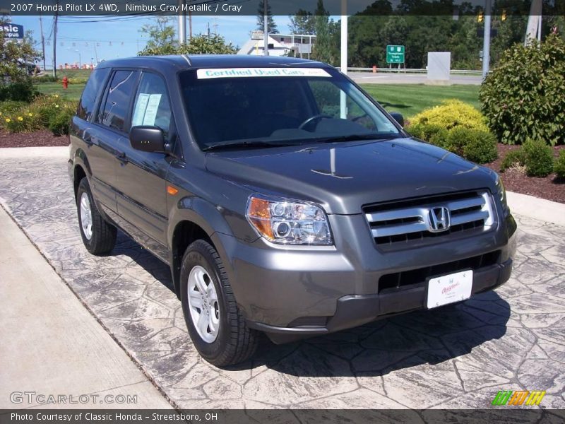 Nimbus Gray Metallic / Gray 2007 Honda Pilot LX 4WD