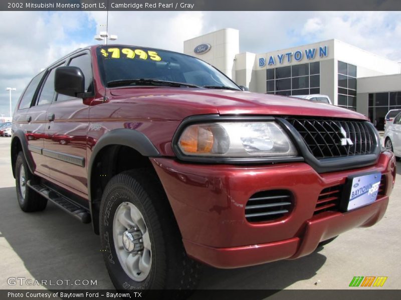 Cambridge Red Pearl / Gray 2002 Mitsubishi Montero Sport LS