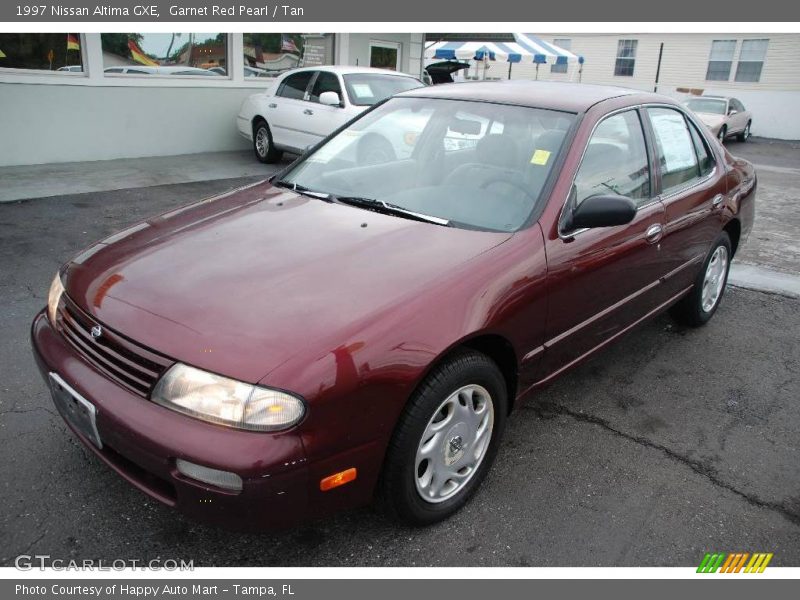 Garnet Red Pearl / Tan 1997 Nissan Altima GXE