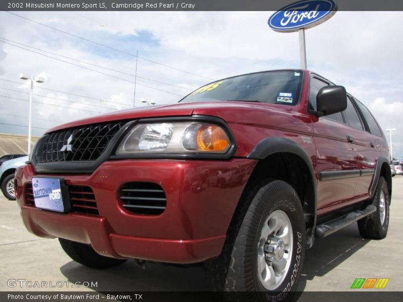 Cambridge Red Pearl / Gray 2002 Mitsubishi Montero Sport LS