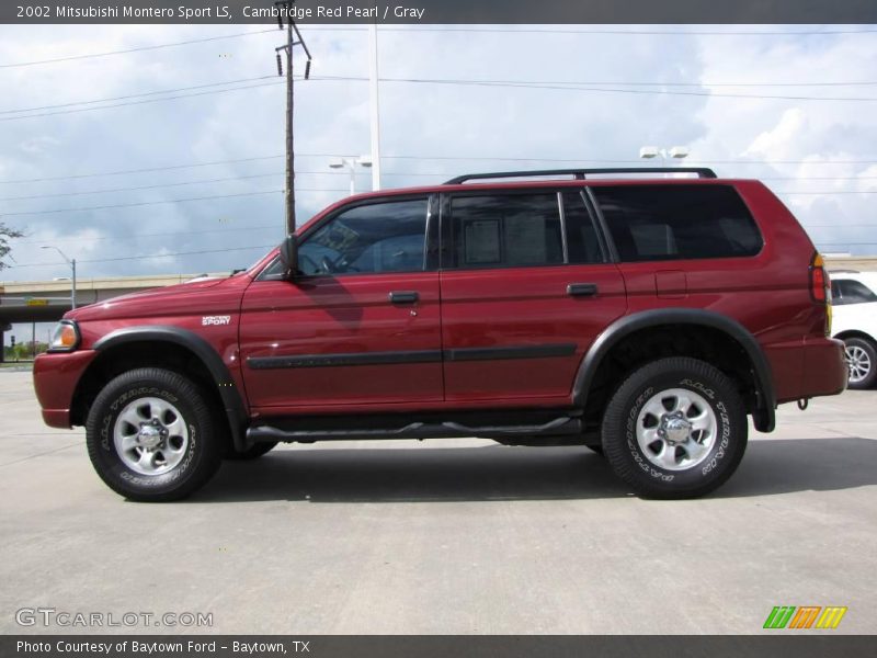Cambridge Red Pearl / Gray 2002 Mitsubishi Montero Sport LS