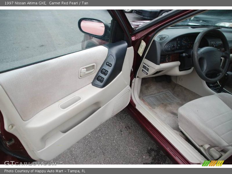 Garnet Red Pearl / Tan 1997 Nissan Altima GXE