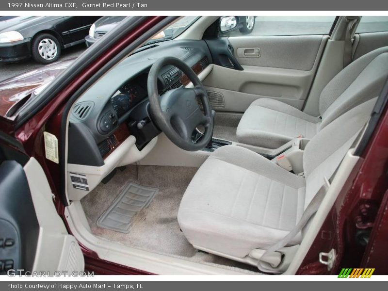 Garnet Red Pearl / Tan 1997 Nissan Altima GXE