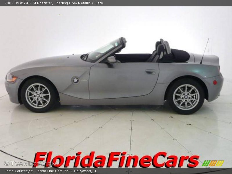 Sterling Grey Metallic / Black 2003 BMW Z4 2.5i Roadster