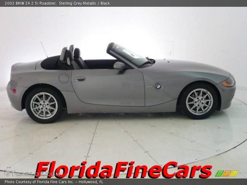 Sterling Grey Metallic / Black 2003 BMW Z4 2.5i Roadster