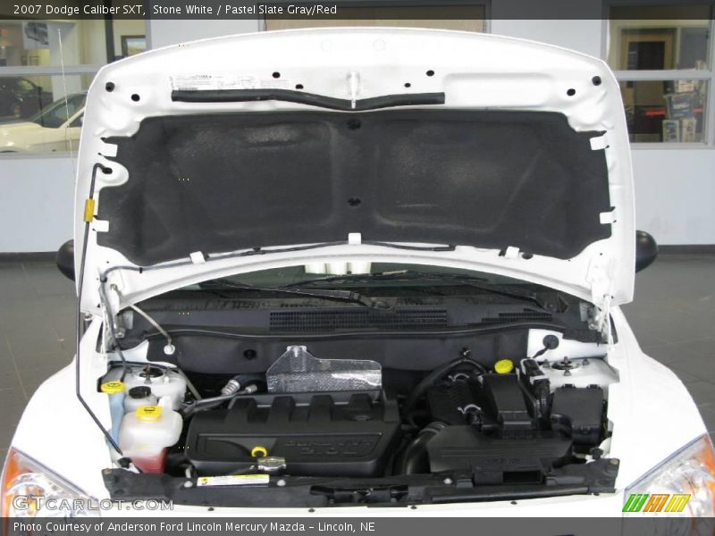 Stone White / Pastel Slate Gray/Red 2007 Dodge Caliber SXT