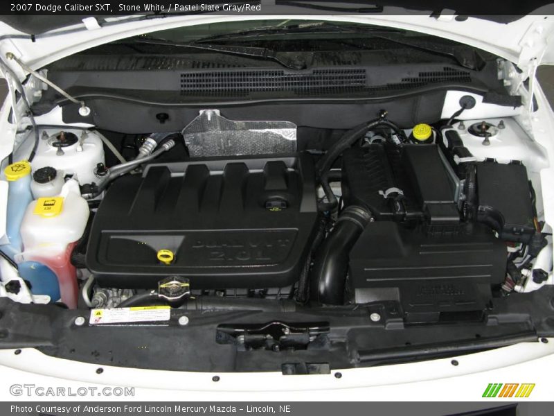 Stone White / Pastel Slate Gray/Red 2007 Dodge Caliber SXT