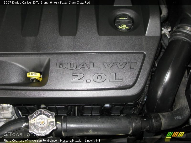 Stone White / Pastel Slate Gray/Red 2007 Dodge Caliber SXT