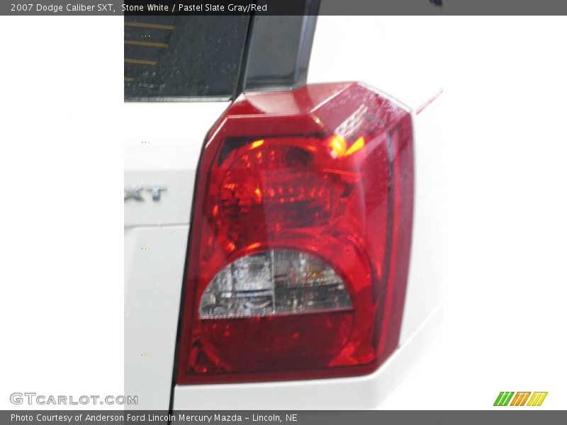Stone White / Pastel Slate Gray/Red 2007 Dodge Caliber SXT