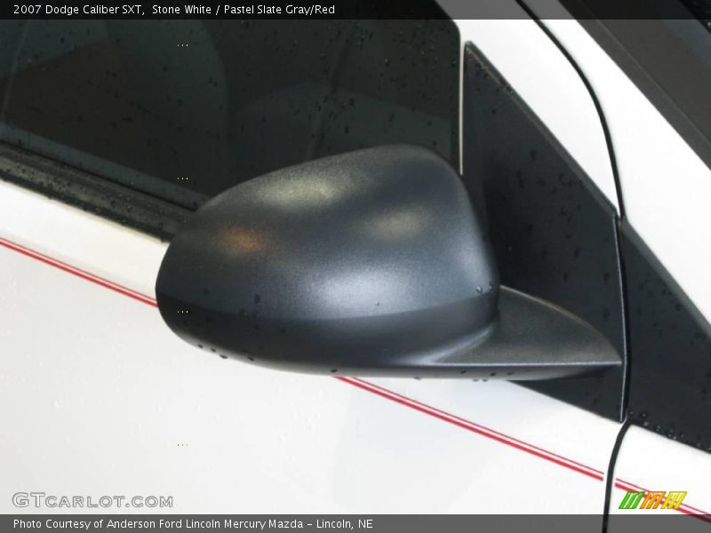 Stone White / Pastel Slate Gray/Red 2007 Dodge Caliber SXT