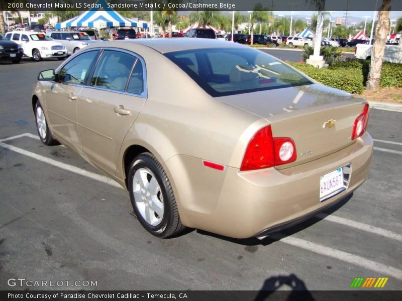 Sandstone Metallic / Cocoa/Cashmere Beige 2008 Chevrolet Malibu LS Sedan