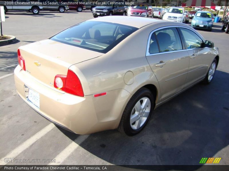 Sandstone Metallic / Cocoa/Cashmere Beige 2008 Chevrolet Malibu LS Sedan