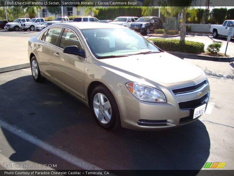 Sandstone Metallic / Cocoa/Cashmere Beige 2008 Chevrolet Malibu LS Sedan
