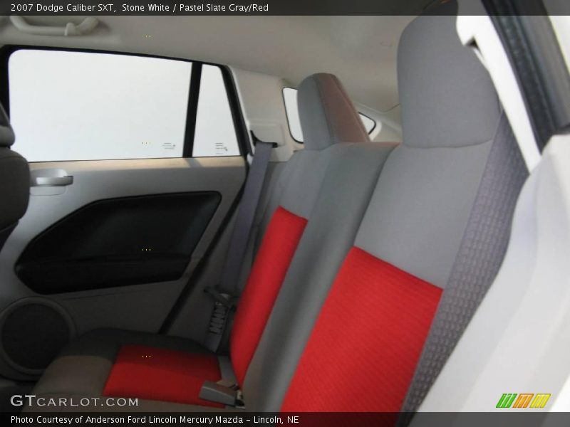 Stone White / Pastel Slate Gray/Red 2007 Dodge Caliber SXT