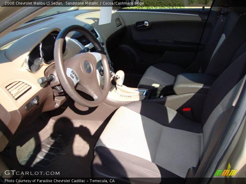Sandstone Metallic / Cocoa/Cashmere Beige 2008 Chevrolet Malibu LS Sedan