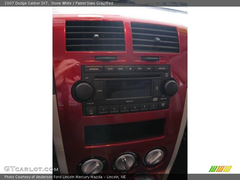 Stone White / Pastel Slate Gray/Red 2007 Dodge Caliber SXT