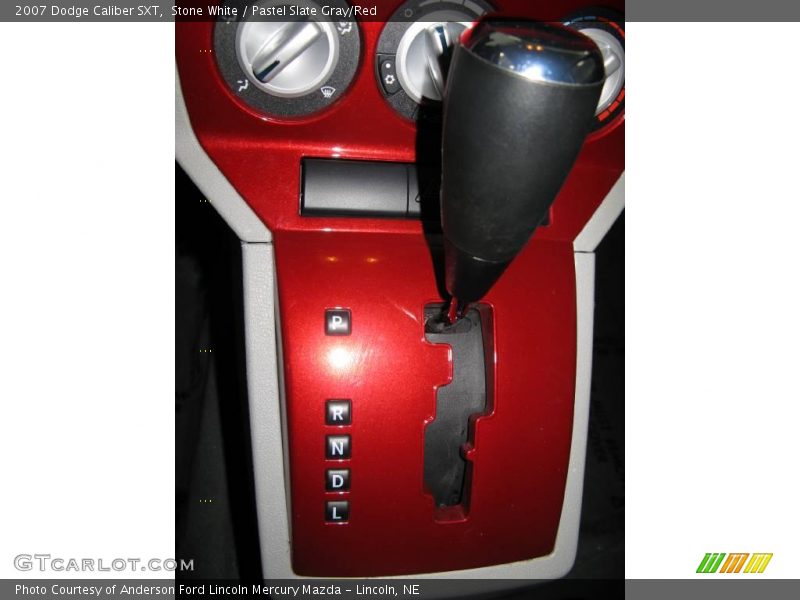 Stone White / Pastel Slate Gray/Red 2007 Dodge Caliber SXT