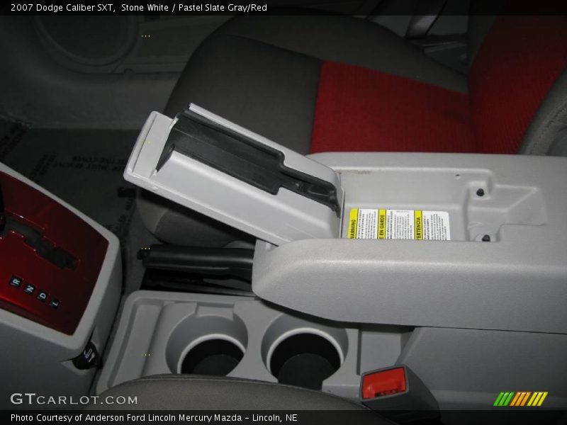 Stone White / Pastel Slate Gray/Red 2007 Dodge Caliber SXT