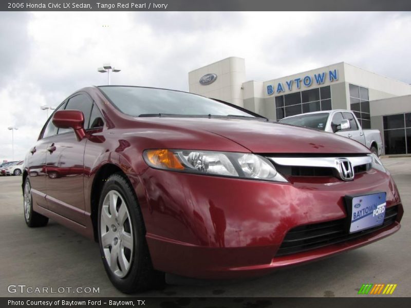 Tango Red Pearl / Ivory 2006 Honda Civic LX Sedan