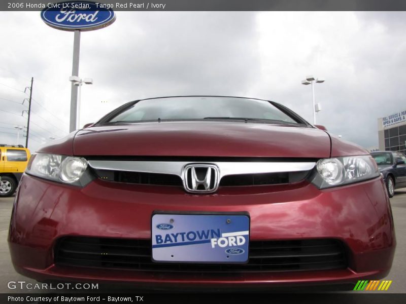 Tango Red Pearl / Ivory 2006 Honda Civic LX Sedan
