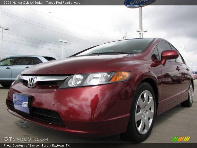 Tango Red Pearl / Ivory 2006 Honda Civic LX Sedan