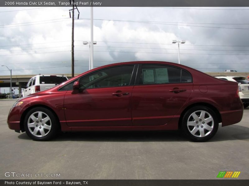 Tango Red Pearl / Ivory 2006 Honda Civic LX Sedan