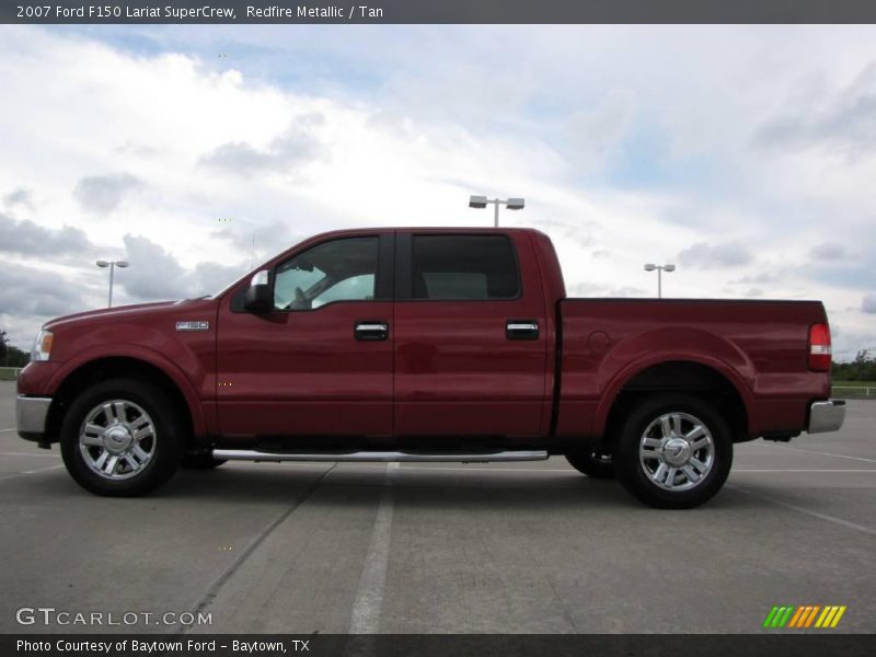 Redfire Metallic / Tan 2007 Ford F150 Lariat SuperCrew